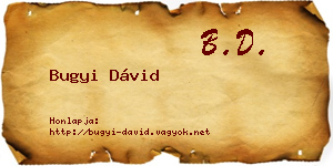 Bugyi Dávid névjegykártya