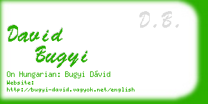 david bugyi business card