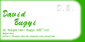 david bugyi business card